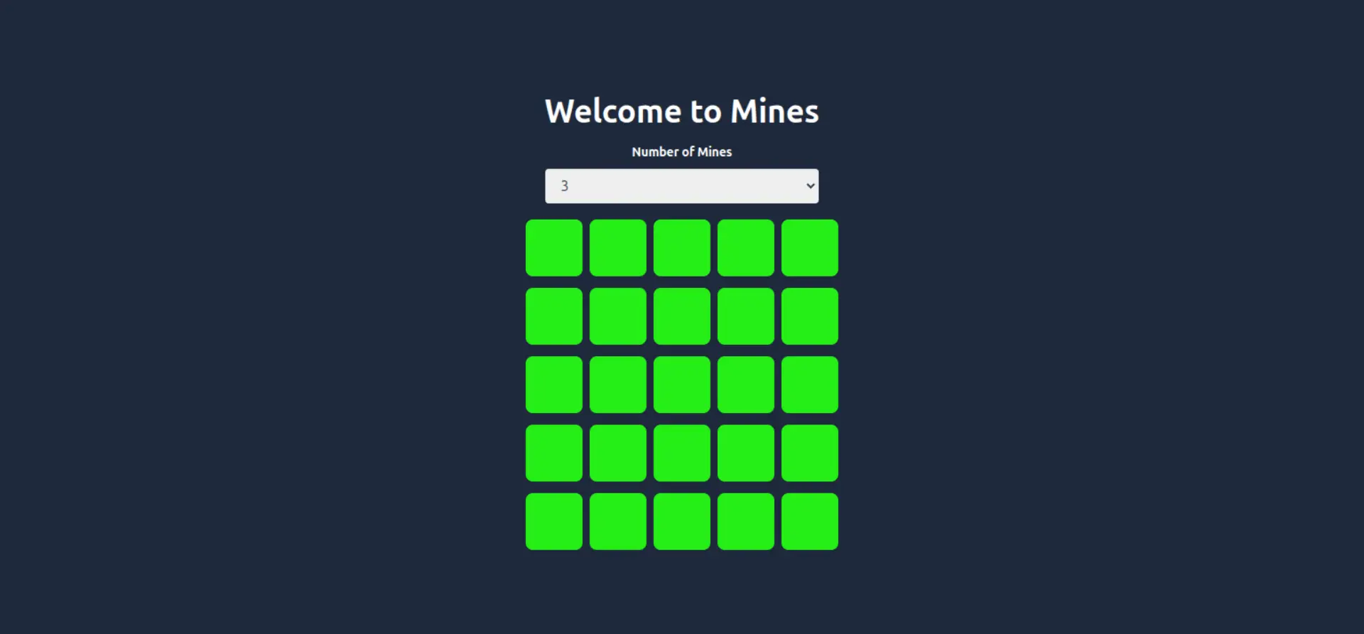 Mines Game project screenshot