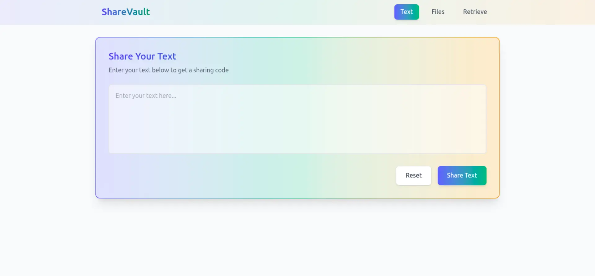 ShareVault project screenshot